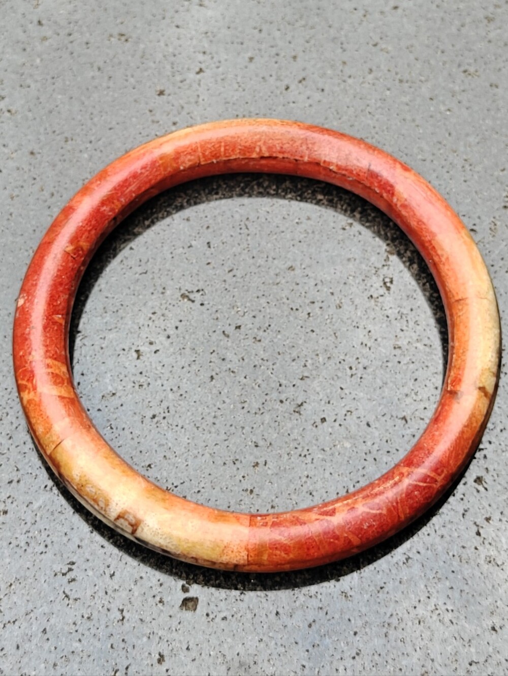 Vintage Genuine Apple Coral Bangle Bracelet